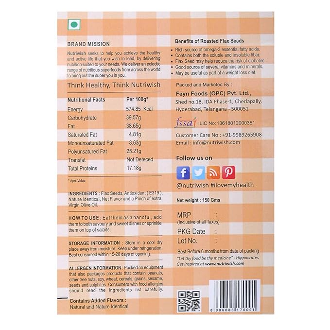 Nutriwish Roasted Flax Seeds