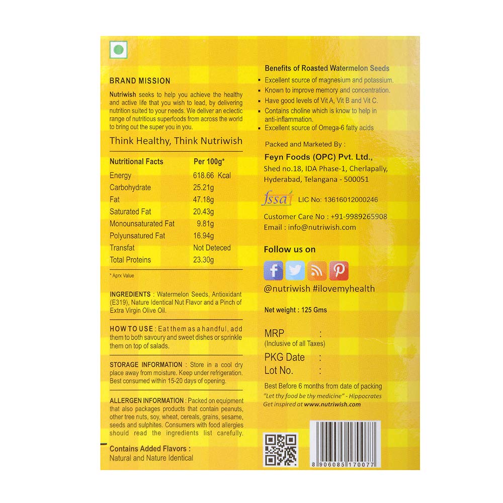 Nutriwish Roasted Watermelon Seeds