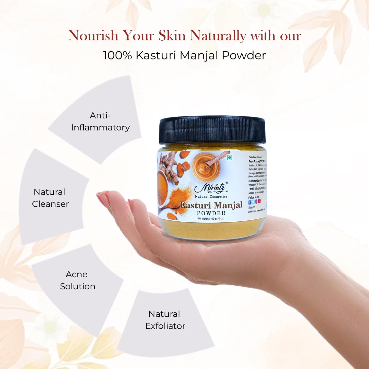 Mirintz Kasturi Manjal Powder